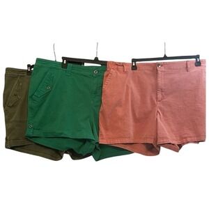 Bundle Plus Size 28 Shorts Torrid & Old Navy *READ* 3 Pairs - Green Coral Olive